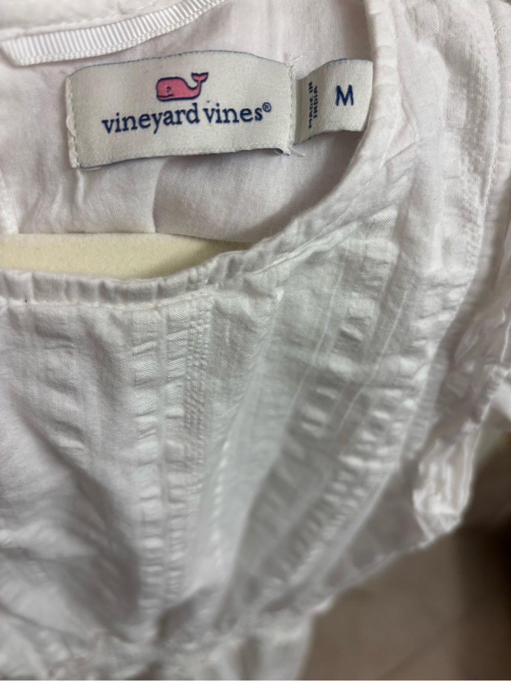 Vineyard Vines Girls' White Ruffle-Sleeve Sundress - Picture 5 of 6